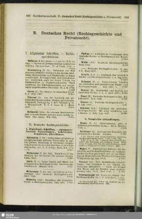E. Deutsches Recht (Rechtsgeschichte und Privatrecht)
