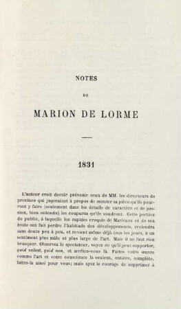 Notes de Marion de Lorme