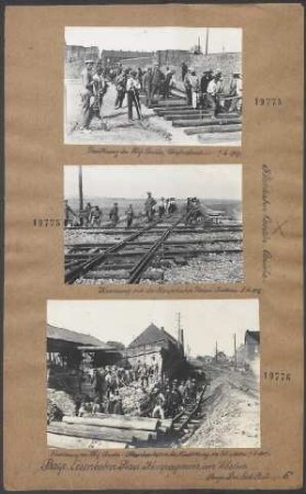 Kreuzung mit der Hauptbahn Donai-Cambrai. (Kleinbahn Cantin-Aniche)