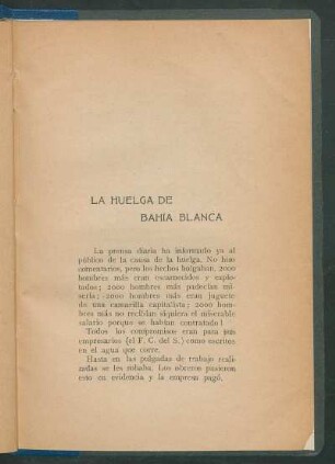 La huelga de Bahía Blanca