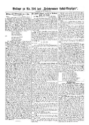 Beilage zu Nr. 276