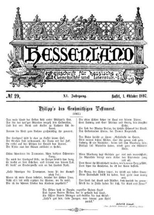 No. 19, 1. Oktober 1897