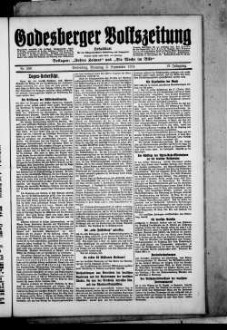 Godesberger Volkszeitung. 1913-1933