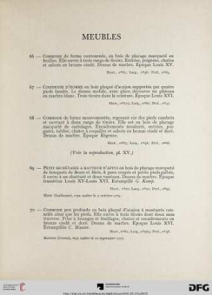 Meubles (Nr. 66-75)