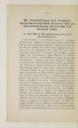 8. Die Mark Brandenburg vor den Hohenzollern