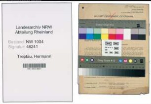 Entnazifizierung Hermann Treptau , geb. 16.06.1896 (Schlosser)