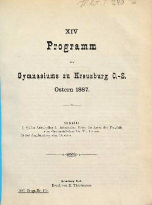 Studia Aristotelica, 1