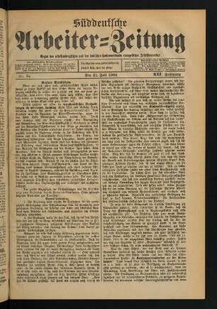 Nr. 31. Den 31. Juli 1904. - Nr. 35. Den 28. August 1904.