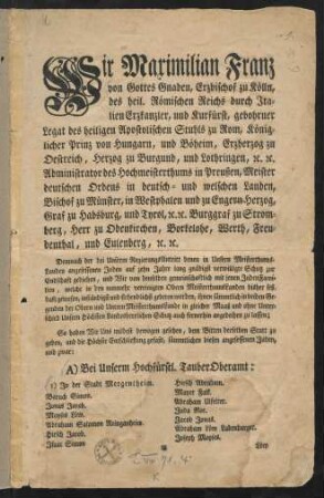 1r-6v, Schutzbrief