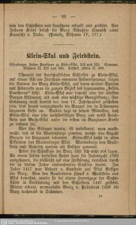 Klein-Skal und Friedstein