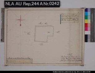 Lage eines vermessenen und vererbpachteten Heidefeldes von Lammert Janßen in LEEZDORF Kolorierte Zeichnung von F. W. Magott Papier Format 44,2x31,7 M 1:830