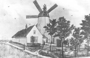 Langenleuba-Niederhain. Holländermühle und Gehöft, Repro