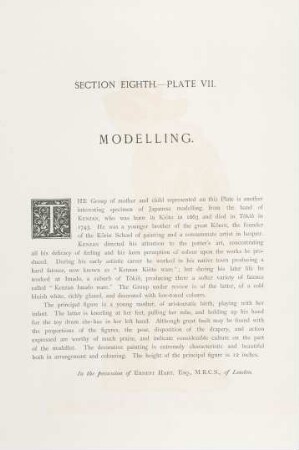 Plate VII. Modelling