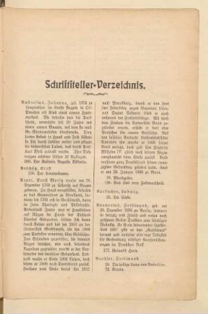 Schriftsteller-Verzeichnis