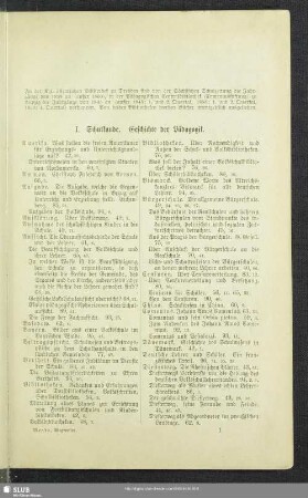 I. Schulkunde. Geschichte der Pädagogik
