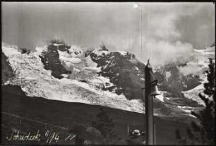 Eigergletscher und Jungfrau-Massiv, von der Kleinen Scheidegg aus gesehen