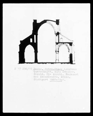 Querschnitt der Kirche Notre-Dame in Nesle