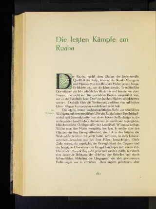 Die letzten Kämpfe am Ruaha