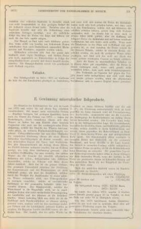 II. Gewinnung mineralischer Rohproducte.