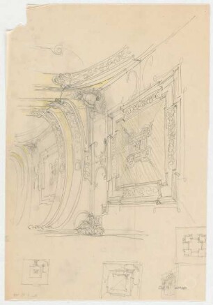 Thiersch, Friedrich von; München; Justizpalast - Decke (Perspektive); Details