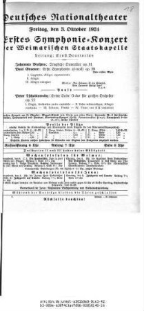 Erstes Symphonie-Konzert
