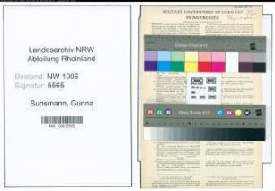 Entnazifizierung Gunna Sunsmann , geb. 06.06.1913 ()