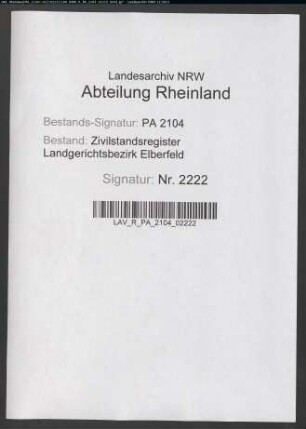 Heiratsregister Heiligenhaus