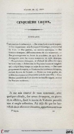 Cinquième leçon