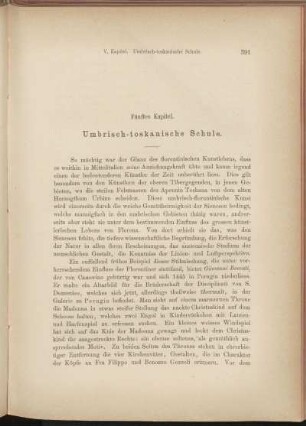 Fünftes Kapitel. Umbrisch-toskanische Schule.