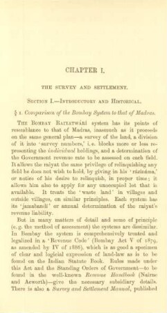 Chapter I. The survey and settlement