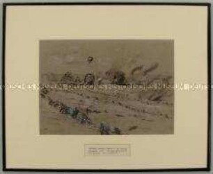 In Wellenformation angreifende Infanterie (1.WK)