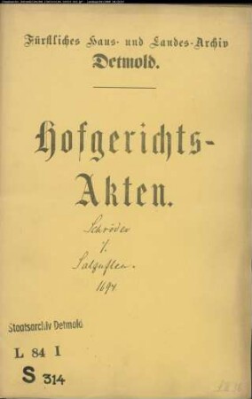 Schröder, Johann Hermann zu Bösingfeld gegen Stadt Salzuflen und Bürgermeister Schemmel - Verzögerte Rechtsprechung