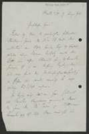 Brief von Karl Müller an Unbekannt