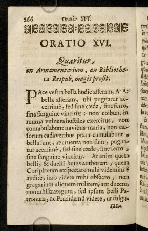 266-275, Oratio XVI