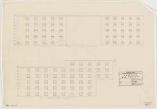 Haus des Rundfunks, Berlin-Charlottenburg: Hoffassaden Randbauten Privatstraße Hof 2 Randbauten Masurenallee 1:100