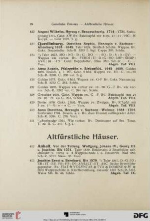 Altfürstliche Häuser (Nr. 432-1042)