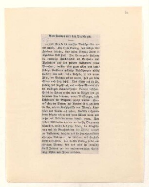 [Vortragsbesprechung:] Dr. Kinkelś deutsche Vorträge über antike Kunst