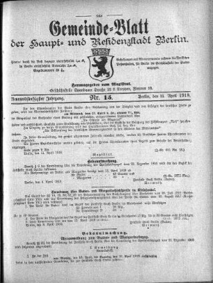 1918,15: Nr. 15, 14. April 1918
