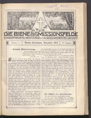 Nummer 12. Dezember 1912
