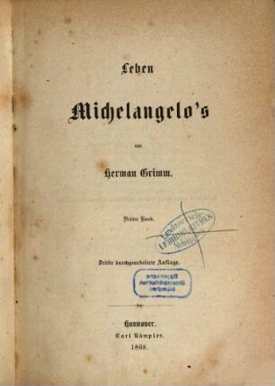 Leben Michelangelo's, 3