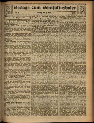 Zweite Ausgabe vom Sonntag, den 11. März 1928.