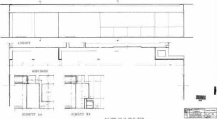 Backnang: Empfangsgebäude Schalterhalle Wandabwicklung Gaststätte AN,GR,SN