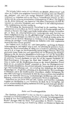 Rezensionen und Hinweise : Rechts- und Verwaltungsgeschichte