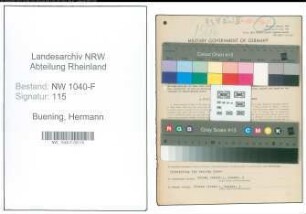 Entnazifizierung Hermann Buening , geb. 06.04.1908 (Steuerberater)