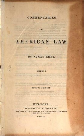 Commentaries on American law, 1