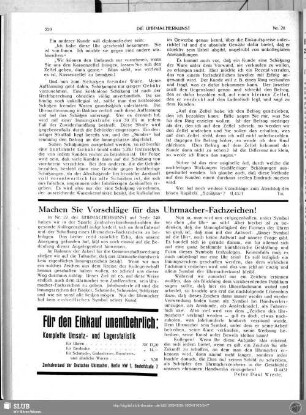 Machen Sie Vorschläge für das Uhrmacher-Fachzeichnen!