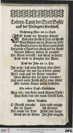 Todten-Tanz der Statt Basel