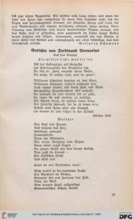 Gedichte von Ferdinand Avenarius