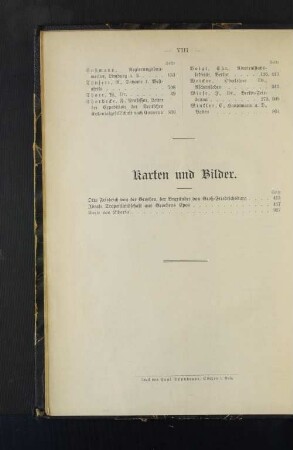Karten und Bilder.