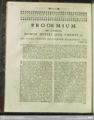 Prooemium. In Nomine Domini Nostri Jesu Christi